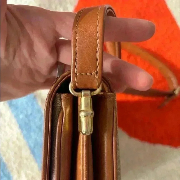 CELINE Macadam Blason Shoulder Cross Body Bag PVC Leather  Beige - Picture 9 of 16